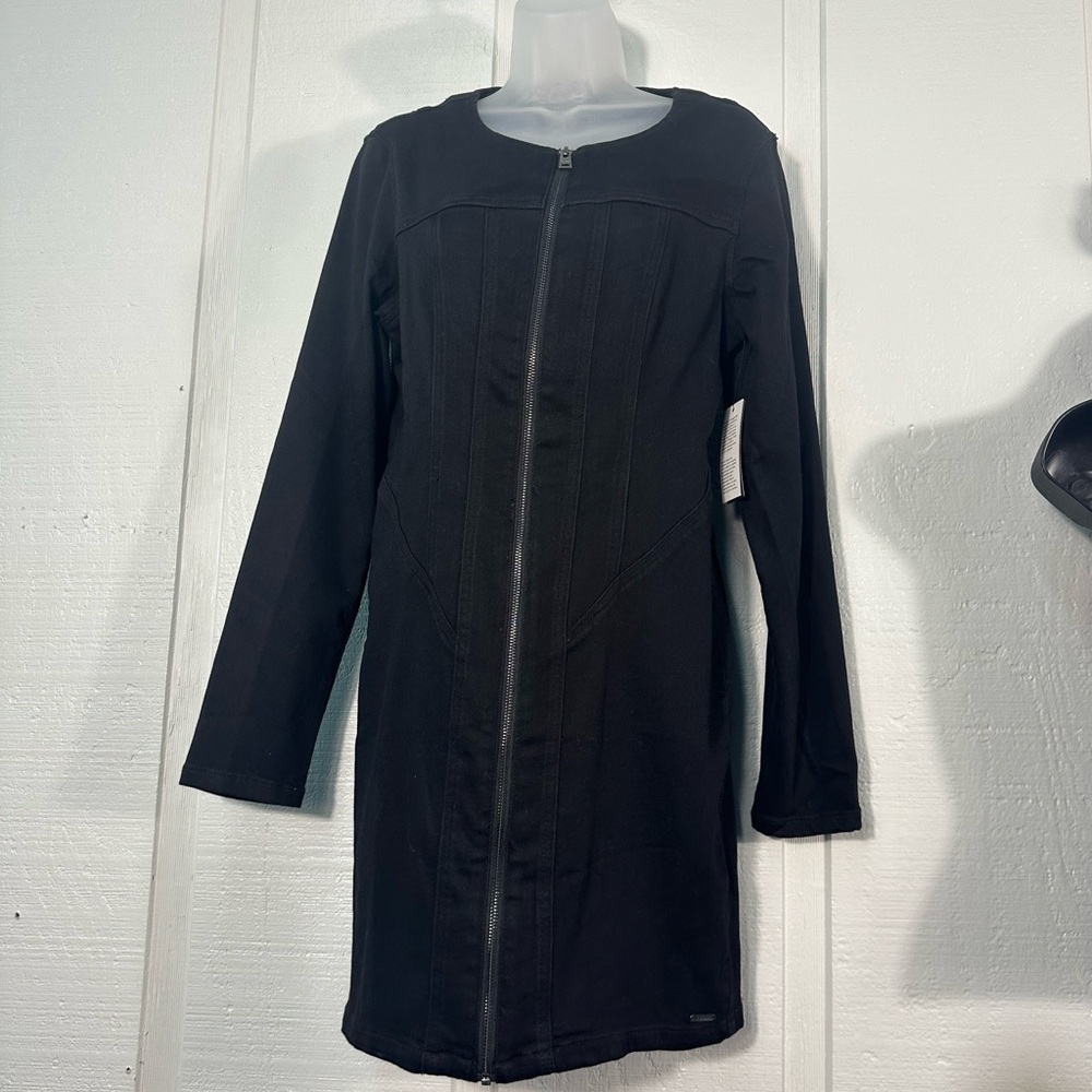 Guess Black Jean Corset Dress Size Large NWT - Picture 3 of 10